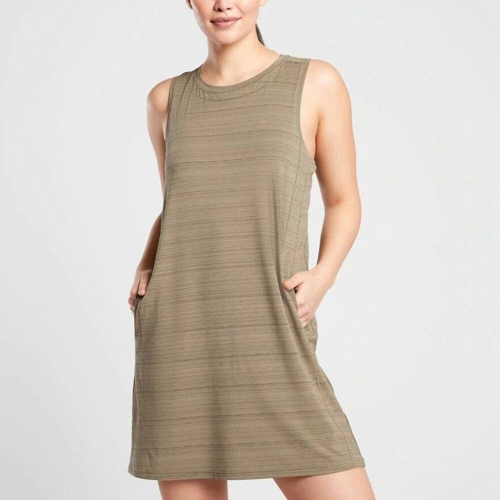 ATHLETA Pacifica Illume Workout Dress Olive Small S